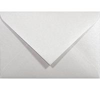 Netuno 25 mini sobres blancos nacarados DIN C7 85x120mm 120g Majestic Marble Blanco solapa puntiaguda engomada sin ventana para tarjetas dinero monedas regalos semillas joyas botones bricolaje dulces