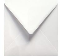 Netuno 25 sobres cuadrados acanalados blancos K4 153 x 153 mm 120 g Aster Laid White solapa en punta engomada sin ventana sobres elegantes con textura estriada para invitaciones tarjetas bodas cartas