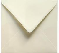 Netuno 25 sobres cuadrados acanalados marfil K4 153 x 153 mm 120 g Aster Laid Ivory solapa en punta engomada sin ventana sobres elegantes con textura estriada para invitaciones tarjetas bodas cartas