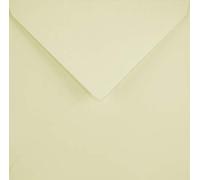 Netuno 25 sobres de color marfil cuadrados 140 x 140 mm 120g Olin con solapa en pico y cierre húmedo sobres elegantes para invitaciones tarjetas de cumpleaños felicitaciones