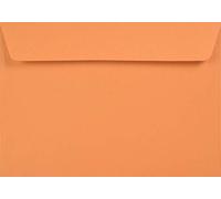 Netuno 25 sobres de color naranja C6 114x162 mm 120g Kreative Mandarin solapa recta autoadhesiva sin ventana reciclados coloridos para invitaciones tarjetas bodas cumpleaños folletos Navidad