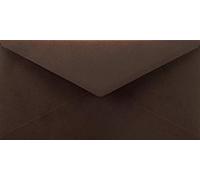 Netuno 25 sobres largos de color marrón DL 110 x 220 mm 115g Sirio Color Cacao solapa en punta engomada sin ventana para invitaciones Navidad tarjetas de felicitación bodas carta factura dinero vales
