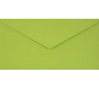 Netuno 25 sobres largos de color verde claro DL 110 x 220 mm 115g Sirio Color Lime solapa en punta engomada sin ventana para invitaciones Navidad tarjetas de felicitación bodas cartas factura vales
