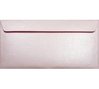 Netuno 25 sobres largos rosa nacarados DIN DL 110x220mm 120g Majestic Petal solapa recta autoadhesiva sin ventana metalizados americanos para invitaciones tarjetas boda bautizo cartas facturas