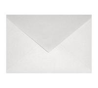 Netuno 25 sobres nacarados blancos DIN C6 114x162mm 120g Aster Metallic White con solapa engomada puntiaguda sin ventana para invitaciones boda Navidad cumpleaños cartas tarjetas fiestas bricolaje