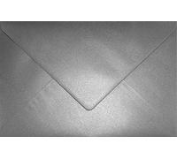 Netuno 25 sobres nacarados grises oscuros DIN C5 162x229mm 120g Aster Metallic Grey con solapa engomada puntiaguda sin ventana para invitaciones boda Navidad cumpleaños tarjetas fiestas bricolaje