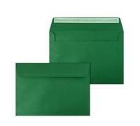 Netuno 250 sobres grandes de color verde oscuro C5 162 x 229 mm 120g solapa recta autoadhesiva sobres elegantes para tarjetas de felicitación invitaciones bodas A5 cartas empresa folletos menú