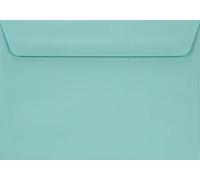 Netuno 25x sobres de color azules claros DIN C6 114x162mm 90g Burano Azzurro solapa autoadhesiva recta sin ventana para invitaciones boda fiestas tarjeta felicitación Navidad carta bautismo bricolaje