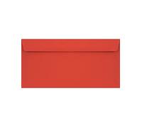 Netuno 25x sobres largos de color rojos DIN DL 110x220mm 90g Burano Rosso Scarlatto solapa autoadhesiva recta sin ventana para invitaciones boda tarjeta felicitación Navidad dinero bricolaje bautismo