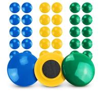Netuno 30x Imanes 30 mm Azul Verde Amarillo para Pizarra Magnética Nevera Whiteboard Oficina Escuela