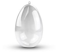 Netuno 5 Huevos de Pascua acrílicos Transparentes divisibles 16 cm Alto 10 cm diámetro decoración Manualidades Relleno Pintura Pascua