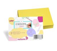 Netuno 50 hojas de cartulina amarillo A6 105x148 mm 250g cartulina para manualidades tarjetas proyectos creativos tarjetas de presentación invitaciones scrapbooking decoración