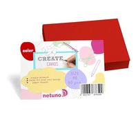 Netuno 50 hojas de cartulina rojo A6 105x148 mm 250g cartulina para manualidades tarjetas proyectos creativos tarjetas de presentación invitaciones scrapbooking decoración