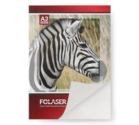 Netuno 50 hojas de lámina autoadhesiva blanco mate A3 420 x 297 mm Folaser papel adhesivo laser película imprimible para impresoras láser copiadoras etiquetas pegatinas precios oficina rótulos