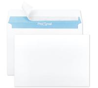Netuno 50 sobres C6 114×162 mm blancos papel 90 g cierre autoadhesivo solapa recta sin ventana para cartas tarjetas documentos