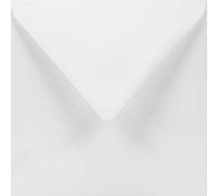 Netuno 50 sobres cuadrados de color blanco K4 155x155 mm 100g Lessebo Smooth White solapa en pico engomados sin ventana sobres elegantes lisos para invitaciones tarjetas bodas bautizo vales