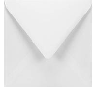 Netuno 50 sobres cuadrados suaves de blanco K4 155 x 155 mm 120 g Aster Smooth White solapa en pico engomada sin ventana sobres elegantes para invitaciones bodas tarjetas folletos vales volantes