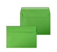 Netuno 50 sobres de color verde C5 162 x 229 mm 120g solapa recta autoadhesiva sobres elegantes para tarjetas de felicitación invitaciones bodas A5 cartas empresa folletos menús bonos vales Navidad