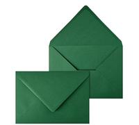 Netuno 50 sobres de color verde oscuro C5 162 x 229 mm 115g solapa en pico engomada sobres elegantes para tarjetas de felicitación invitaciones boda A5 carta empresa folleto menú bonos vales Navidad