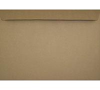 Netuno 50 sobres grandes de papel kraft marrones C4 229 x 324 mm 100 g solapa recta autoadhesiva sin ventana para invitaciones boda tarjetas de felicitación diplomas certificados folleto vales menús