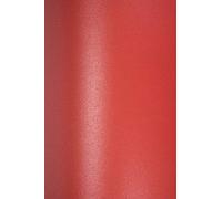 Netuno 50 x papel brillante de color rojo nacarado, DIN A5, 210 x 148 mm, 120 g, papel fino rojo con acabado nacarado, para Navidad, San Valentín, aniversario