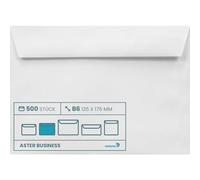 Netuno 500 sobres blancos B6 125 x 175 mm 120 g Amber Business con solapa recta autoadhesiva sin ventana sobres de negocios imprimibles para invitaciones bodas tarjetas vales folletos cartas postales