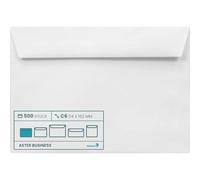 Netuno 500 sobres blancos C6 114 x 162 mm 120 g Amber Business con solapa recta autoadhesiva sin ventana sobres de negocios imprimibles para invitaciones bodas tarjetas vales folletos cartas postales