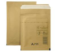 Netuno 50x sobres acolchados con burbujas de aire marrones DIN 11/A 120x175mm sobres de burbuja de aire autosellados reciclables resistentes al desgarro bolsa embalaje envíos postales tránsito ropas