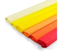 Netuno 6 rollos de papel crepé tonos solares 200 x 50 cm papel para manualidades decoración fiestas bodas cumpleaños DIY envoltorios regalo carnaval Pascua Navidad