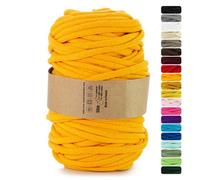 Netuno cordón de algodón con núcleo de poliéster Color Amarillo Oscuro 9mmx50m Cuerda Natural Hilo para Macrame atrapasueños decoración artesanía Bricolaje hogar Crochet Joyas Cordel Bolso