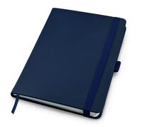 Netuno Cuaderno A5 a cuadros azul oscuro, 80 hojas, cuaderno escolar con banda de goma, bolsillo interior, marcapáginas, cuaderno de bocetos, cuaderno de bocetos, diario para escuela, oficina