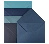 Netuno set de 20 sobres grandes de colores azul C5 162 x 229 mm 115 a 140g solapa en punta engomada sobres en colores surtidos para tarjetas de felicitación invitaciones boda A5 empresa carta