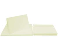 Netuno set de 50 tarjetas plegables crema A6 105 x 148 mm 240g con 50 sobres crema C6 114 x 162 mm 120g con solapa recta engomada juego para invitaciones bodas empresas felicitaciones carta papelería