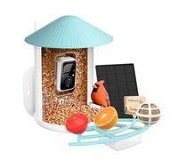 NETVUE Birdfy Pro Lite Vogelhaus mit Kamera, Vogelfutterstation mit Kamera & DIY Multifunktionsständer, Futterstationen für Wildvögel, Vogelfutterspender mit Meisenknödelhalter, Wasser/Gelee Feeder