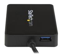 StarTech Adaptador USB-C a 2 Gigabit Ethernet + USB 3.0 Extra Negro