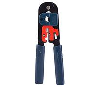 Network Cable Crimper | Manual RJ45 Crimping Tool for Ethernet / Cat5 / Cat6 Cables | 8P Crimper Pliers with Stripping & Cutting | HT - 208M