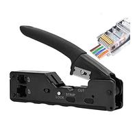 Network Cable Crimper Tool | 8P8C & 6P6C RJ45 Crimping Pliers for Ethernet Cables/Phone Wires | High Accuracy Steel with Comfort Grip | 135mm Portable Design