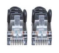 Network Cable de Conexión Cat6A 30M Negro S/FTP Lsoh / Lszh PVC No Enganchables