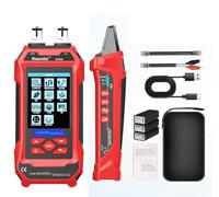 Network Cable Tester Wire Tracker Tone Generator Ethernet Tester Multímetro VFL 3 en 1 RJ45 CAT5 CAT6 CAT7 CAT8 RJ11 Tone BNC Tester PoE Test Cable Length (ET835)