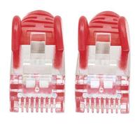 Network Parche Cable Cat6A 30M Rojo Cobre S/FTP Lsoh / Lszh Snagless Arrancado