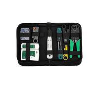 Network Repair Tool Kit, Crimping Tool, Cable Tester, Connectors, Tool Crimper Suitable for Computer DIY for RJ45 RJ11 Cat5e Cat 6 Cable Tes LWH