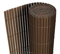 [neu.haus] Cañizo Jardin Ocultacion Hidden Cañizo PVC Estera Ligera Protector contra el Viento Pantalla de Privacidad Balcón Terraza Resistente a la Intemperie 150 x 300 cm - Marrón