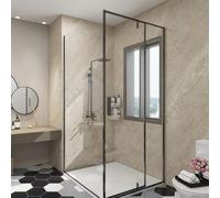 [neu.haus] Decorativo Conjunto de 8 Paneles de Pared Bladel Revestimiento de Paredes para Ducha Baño Cocina Salón Resistente a la Humedad de PVC Grosor 3 mm 120x60cm - Cream Stone