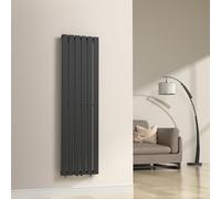 Radiador de panel nore de diseño monocapa plano acero 160x45 cm - negro [neu.haus]