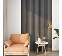 NEU.HOLZ Panel de Pared 3D Brunssum Juego de 8 Paneles Decorativos para Pared de Listones para Salón Dormitorio Oficina Cortar a Medida Poliestireno 195 x 12,2 x 1,2 cm - Efecto Mármol Gris