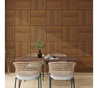 Set de 8 paneles acústicos vang 3d 2,88 m² lamas lineales - teca [neu.holz]