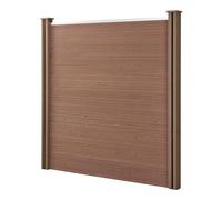NEU.HOLZ Valla de jardín 183 x 187 cm WPC Panel de Valla Elemento de Valla Pantalla de privacidad Marrón
