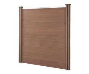 NEU.HOLZ Valla de jardín 183 x 187 cm WPC Panel de Valla Elemento de Valla Pantalla de privacidad Marrón