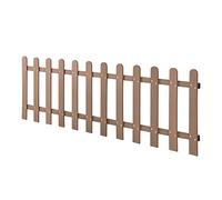 NEU.HOLZ Valla de jardín Exterior Elda WPC Elemento de Valla Decorativa de 12 Listones Delimitar Zonas Compuesto de Madera-Plástico Altura 60 cm Largo 2 m - Marrón