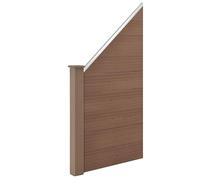 NEU.HOLZ Valla de jardín Segovia 180 x 96 cm WPC Panel de Valla Elemento de Pantalla de privacidad Marrón